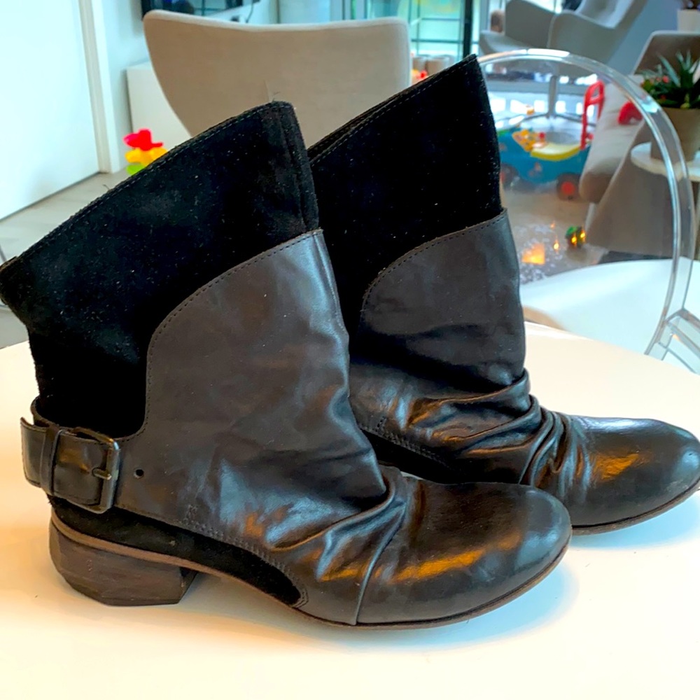 Black ankle boots